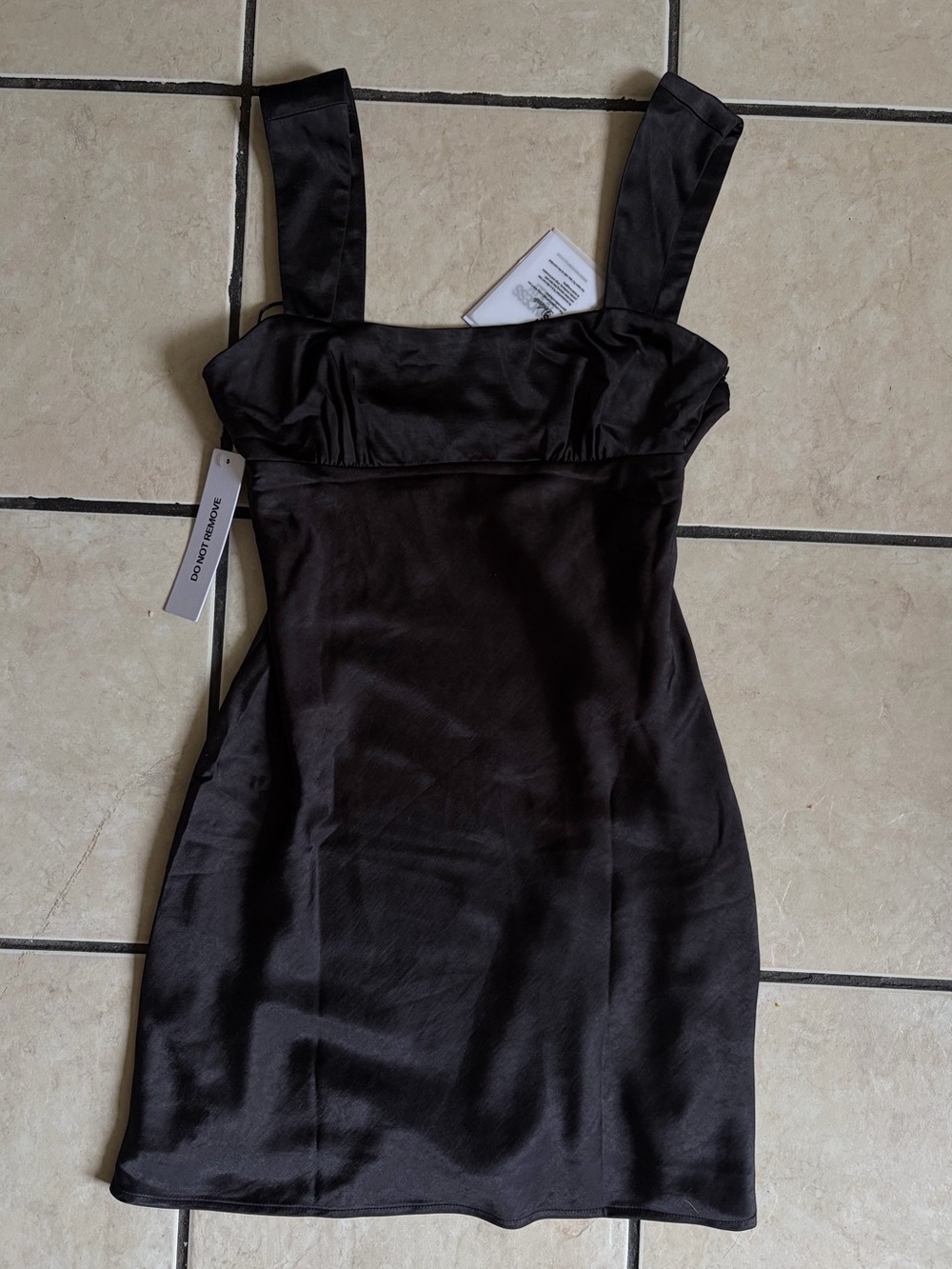 Princess Polly Black Satin Mini Dress